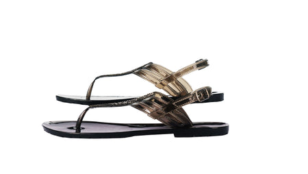 Black - Leaves Sandals
